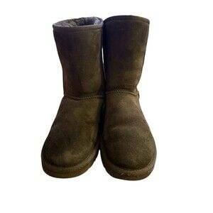 UGG Warm Women's 1016223 Short Charcoal Gray Pullon Boots Size 8